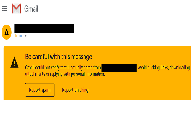 Gmail: Tenha cuidado com esta mensagem 4