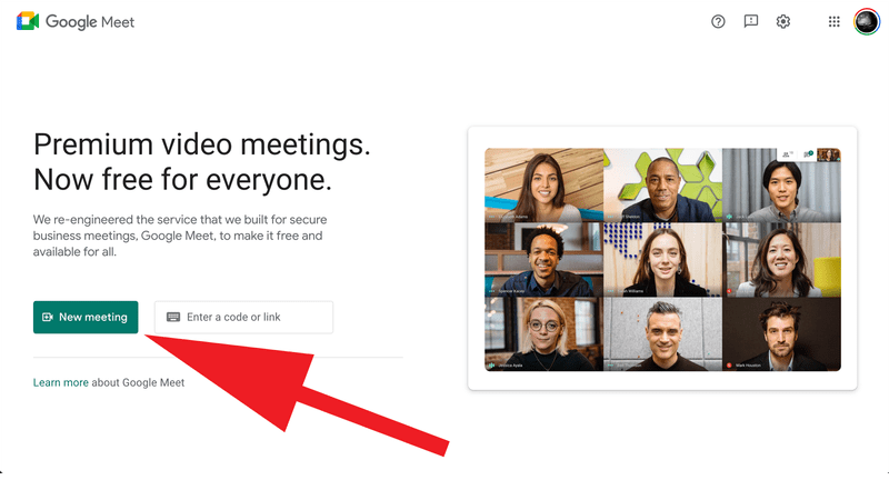 Como transmitir o Google Meet para um Chromecast: iniciar reunião
