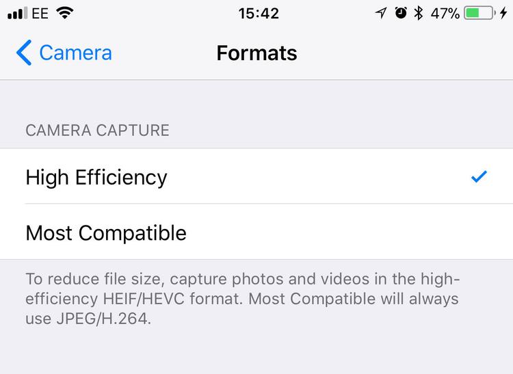 Como impedir que o iPhone salve fotos no formato HEIC