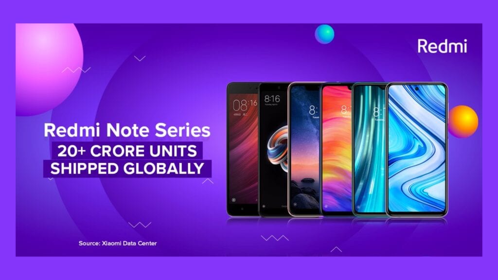 Redmi Note Series 200 Million Units Shipments