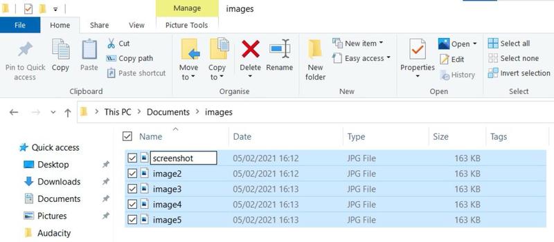 Renomear arquivos em massa do Windows 10