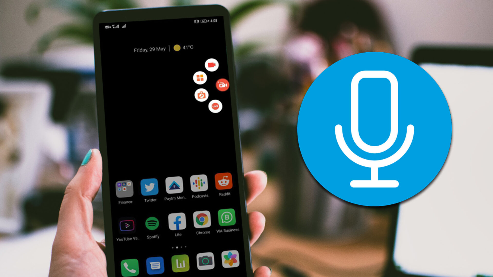 Como controlar a fonte de áudio durante gravação de tela no Android 1