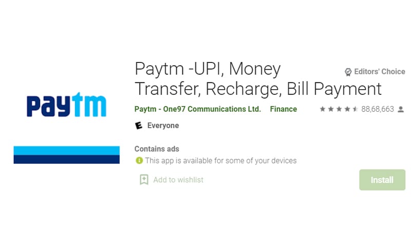 o aplicativo de pagamentos paytm também realiza a leitura de código qr