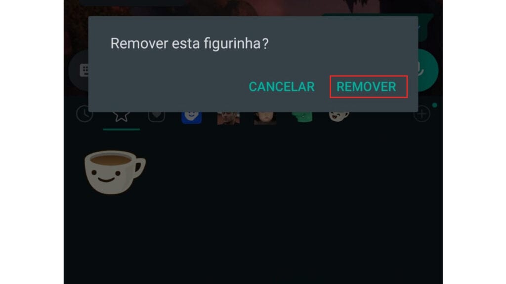 Opção de desativar as figurinhas do whats app