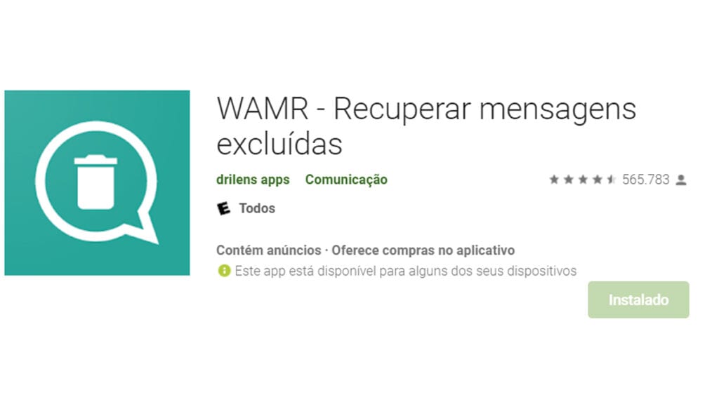 Uma outra opção de aplicativo é o WAMR como visto na imagem