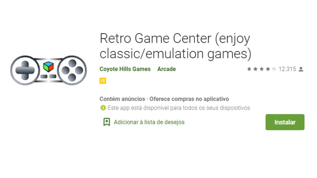 O retro game center é um aplicativo que possui Retro Rom Android