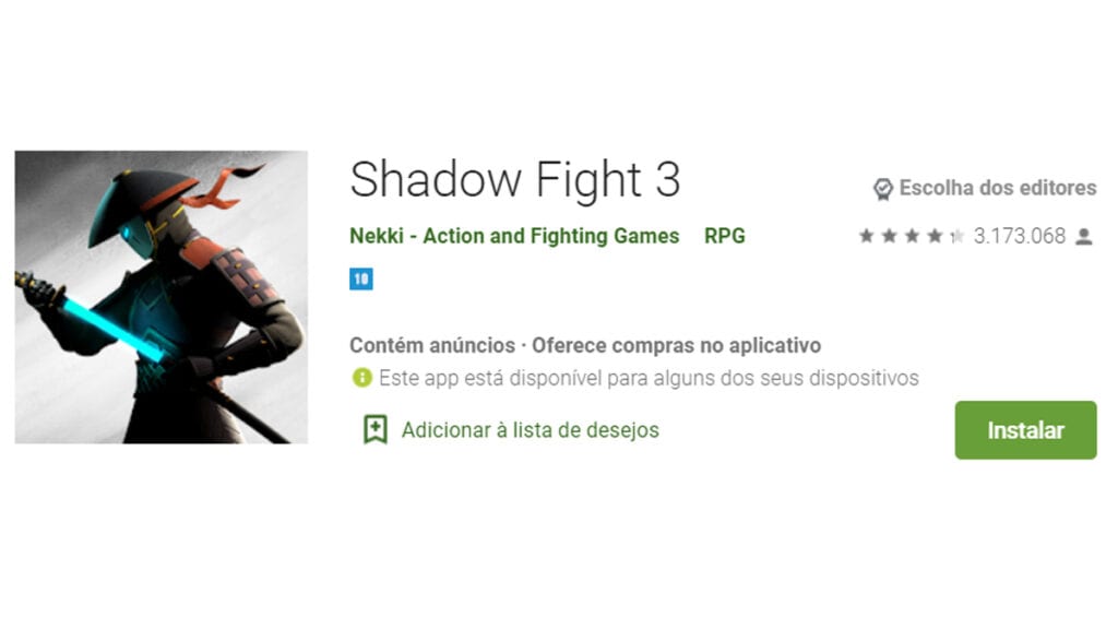 Shadow fight 3 é outra opção para jogos offline de luta