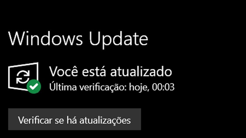 Verifique se o seu Windows 10 possui atualizações