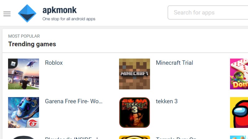 apkmonk é um site dedicado a jogos