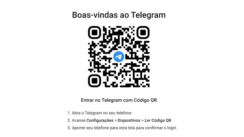 conectar o telegram web pelo qr code