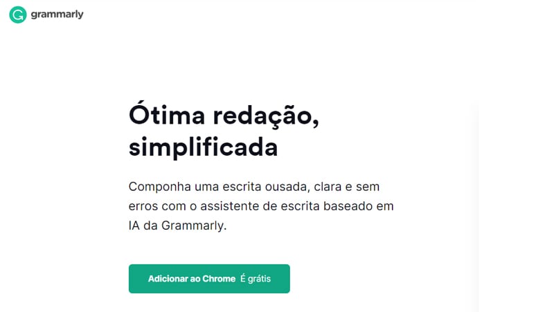 grammarly uma opção bem conhecida para traduç~eos