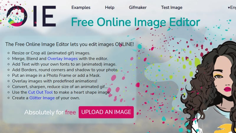 Online Image Editor um editor simples e muito fácil de usar