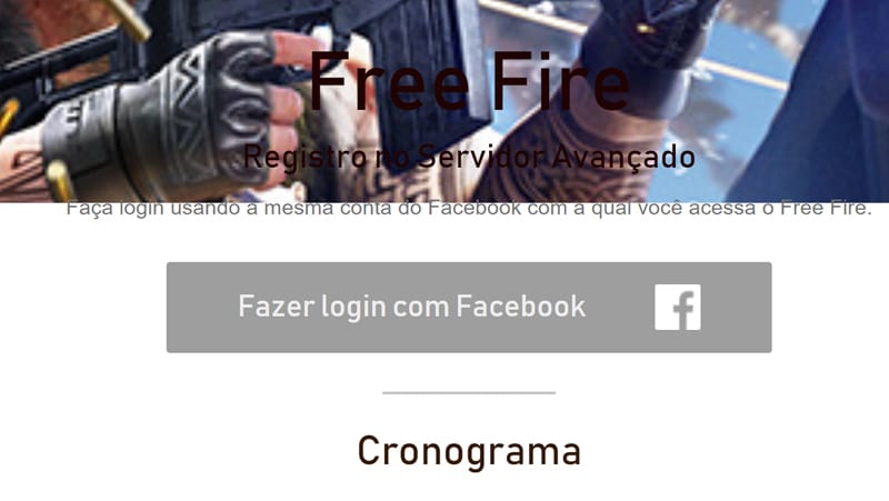 acesse o site para o servidor avançado do free fire
