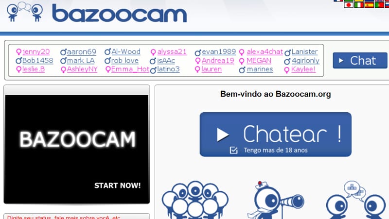 bazoocam é um site acessivel de alternativa ao omegle