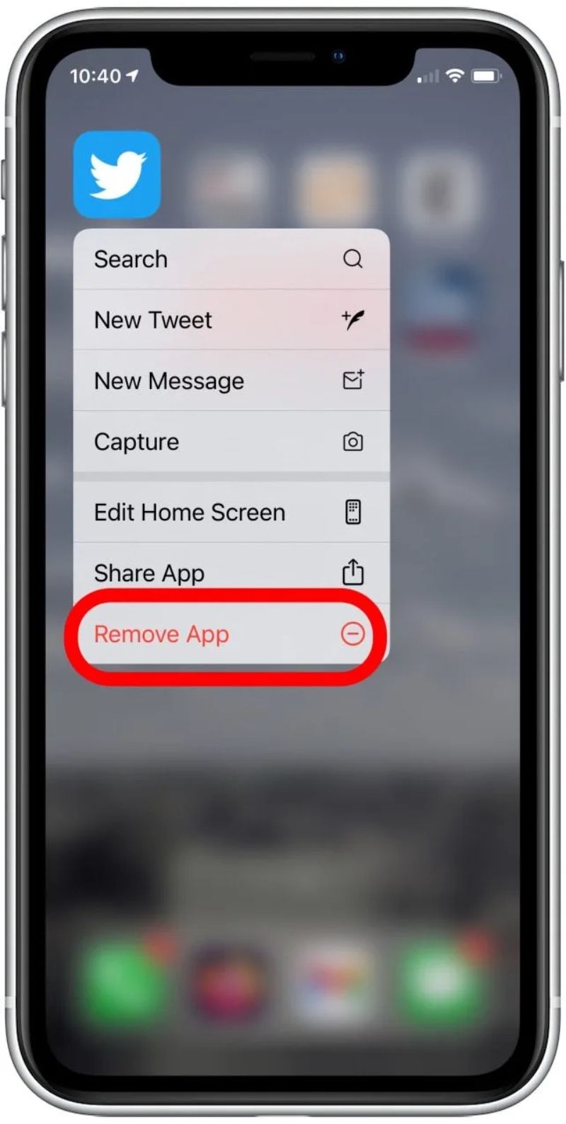 Como remover um app do celular iPhone