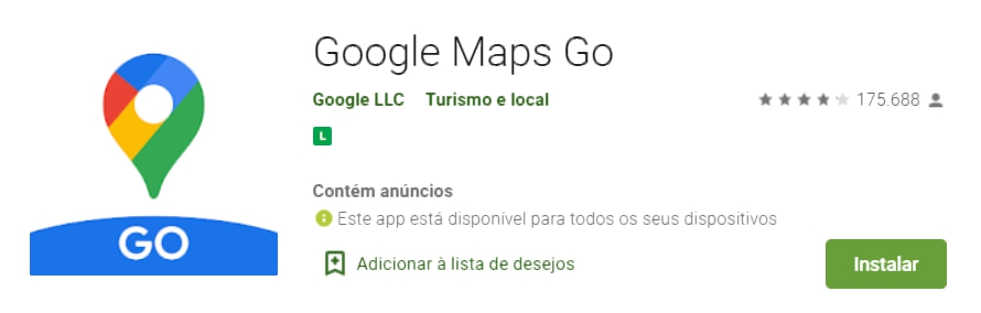 Experimente o Google Maps Go