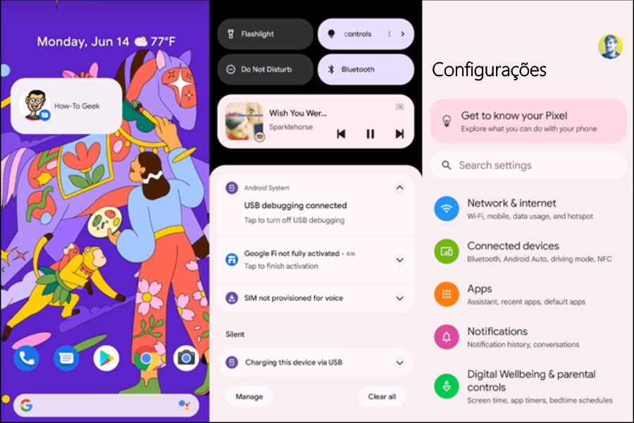 Imagem mostrando outro tema exemplo do Android 12