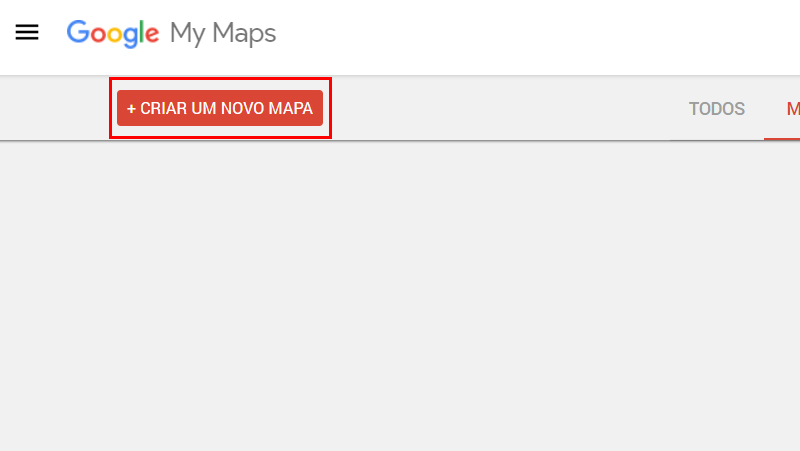 clique em Criar um novo mapa no My Maps