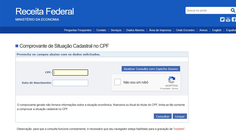 consultar cpf facilmente em poucas etapas