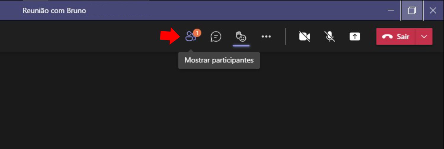 Mostrando como visualizar os participantes no Microsoft Teams desktop