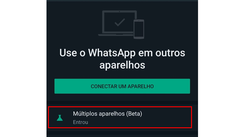 escolha a opção multiplos aparelhos