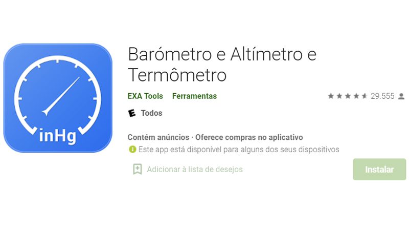 use o barômetro no android