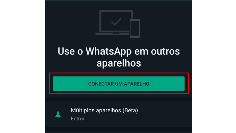 vá em conectar aparelho