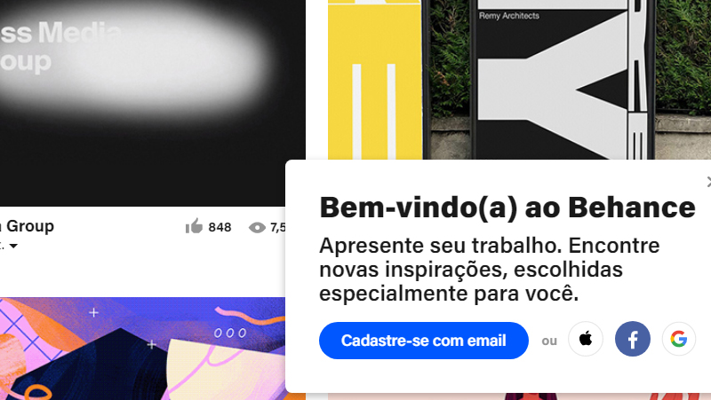 conheça o behance