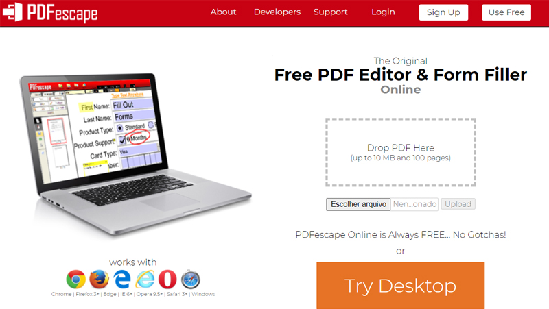 pdfescape é uma das opções mais populares