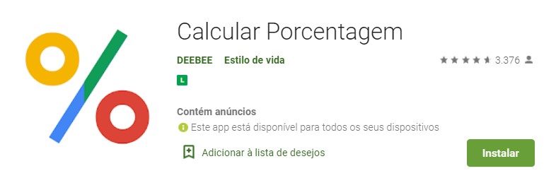 Calcular Porcentagem - Apps de Calcular porcentagem