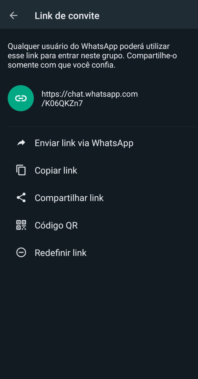 Convidar via link - Como criar links do WhatsApp para compartilhar grupos