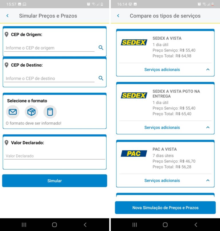 Como Calcular O Frete Dos Correios 4240