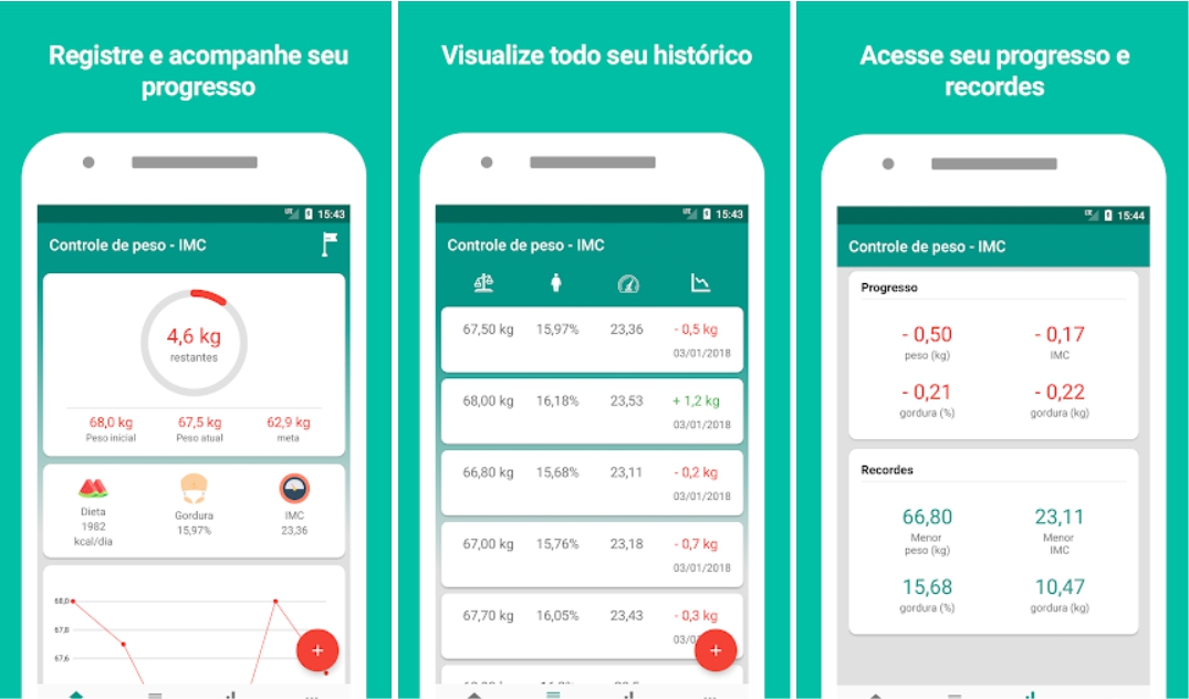 Imagens Monitor de Peso e Cálculo IMC - Aplicativos para calcular o IMC no Android