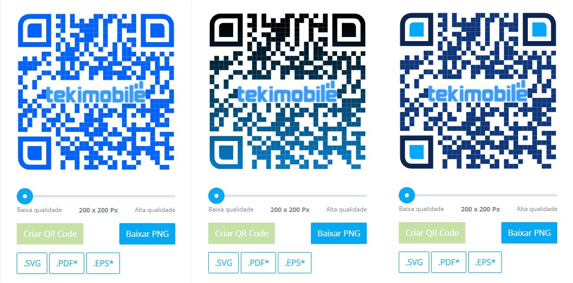 Selecione as cores do seu QR Code - Como criar QR Code online