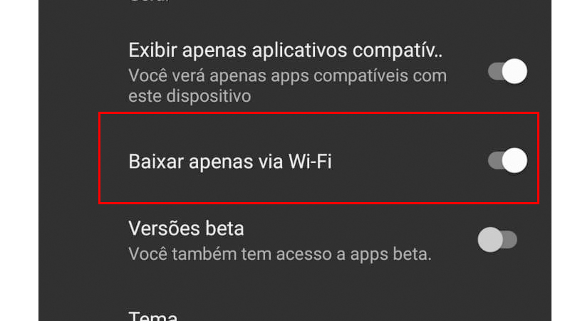 baixar apenas via wifi economiza seus dados