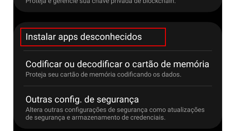 escolha a opção do seu celular