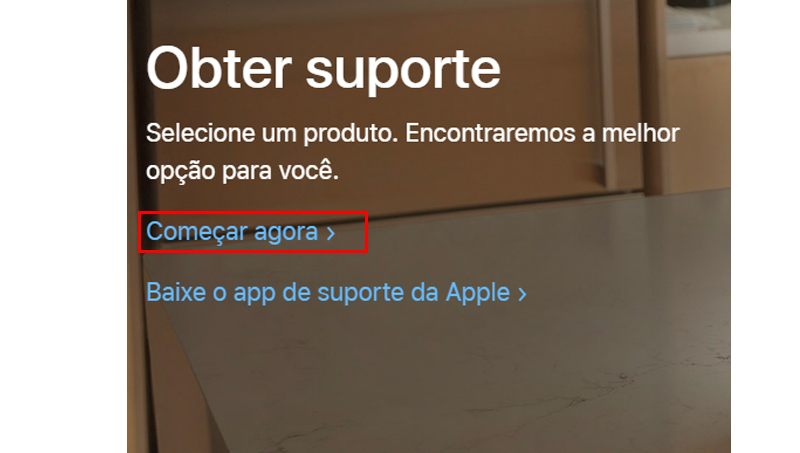 no site do suporte da garantia Apple vá em começar agora