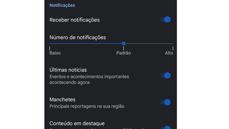 Ajuste as notificações ao seu gosto