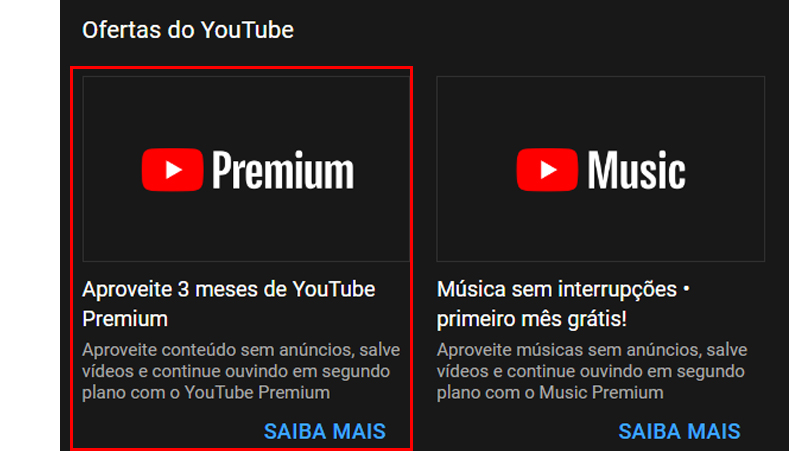 Aproveite os 3 meses do serviço