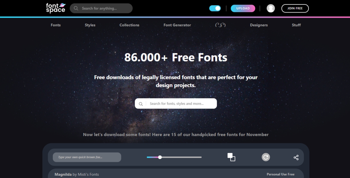 Font Space - Os 5 melhores sites de fontes de letras grátis