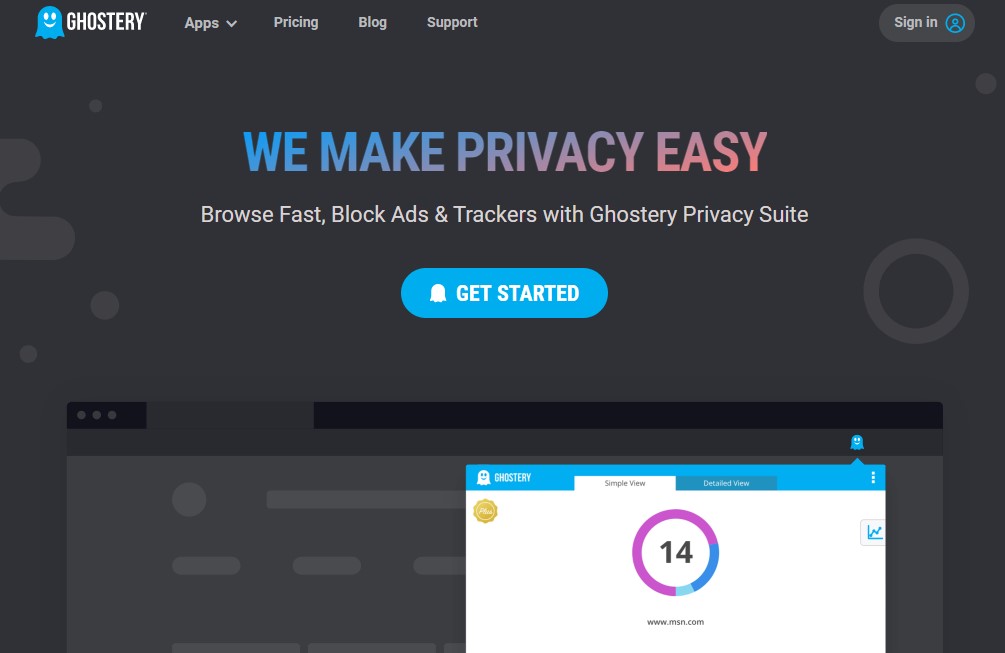 Ghostery é outra excelente opção ao AdBloack