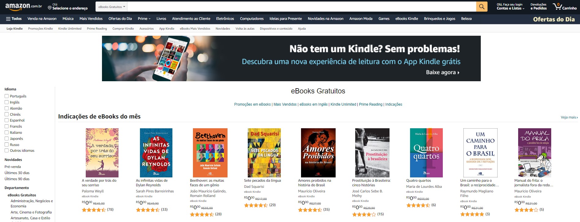 Amazon - Melhores sites para baixar livros em PDF de graça