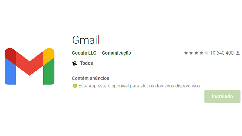 Baixe o aplicativo do Gmail e faça o login