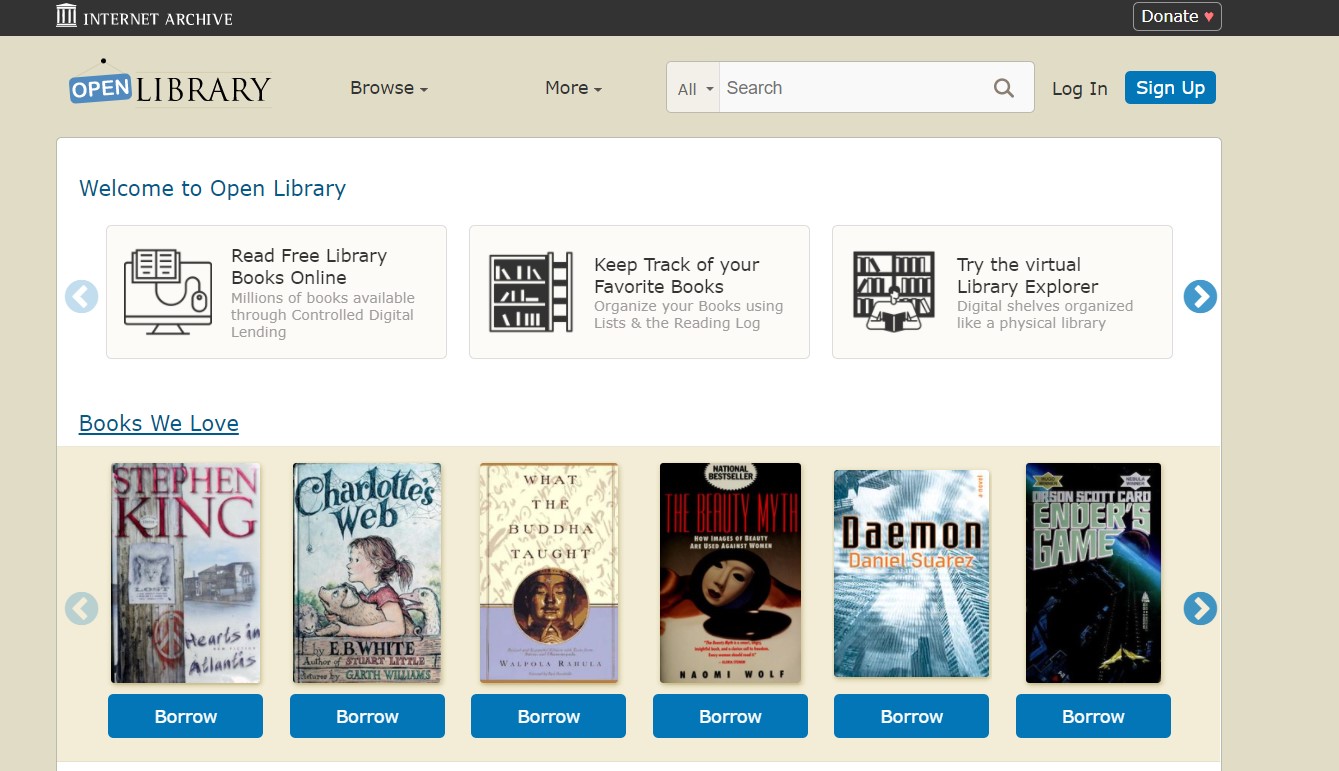 Open Library - Melhores sites para baixar livros em PDF de graça