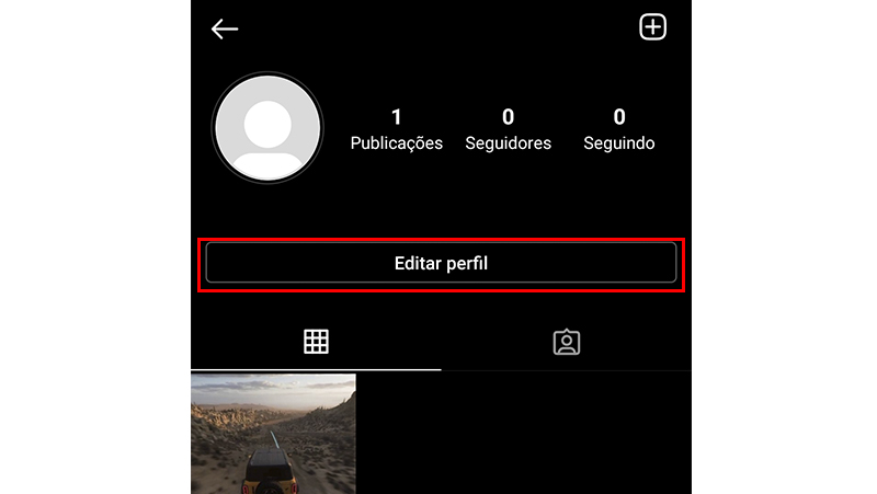 Vá em Editar perfil