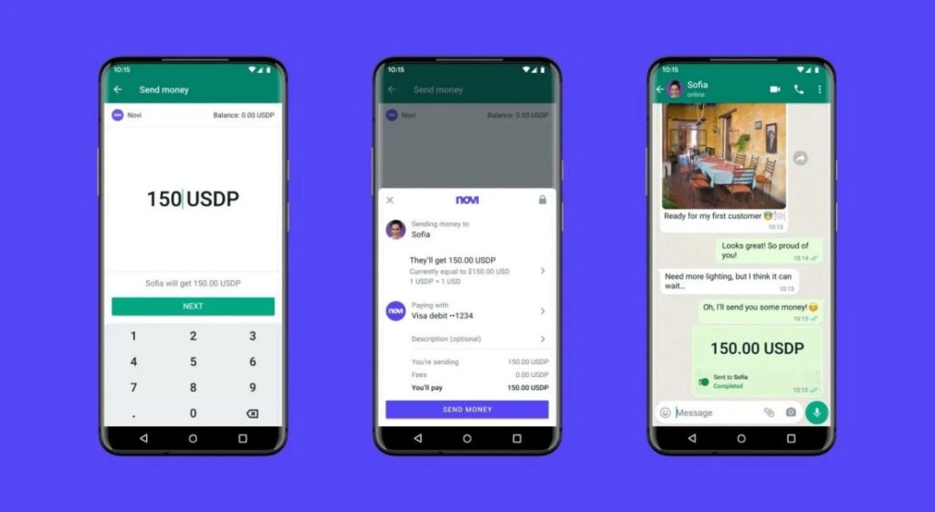 WhatsApp pagamento digital criptomoeda