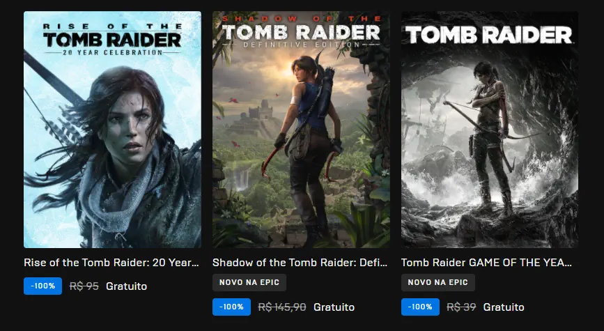 Baixar 3 jogos trilogia Tomb Raider