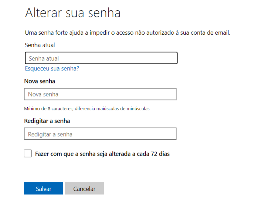 Como Mudar A Senha Do Hotmail E Outlook