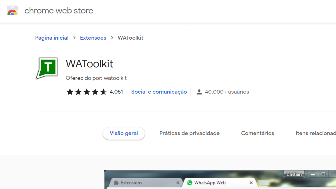 O WAToolkit oferece mais recursos ao WhatsApp Web