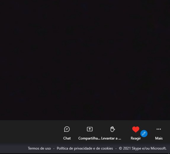 Você pode utilizar outra opções no Skype Online para interagir na reunião